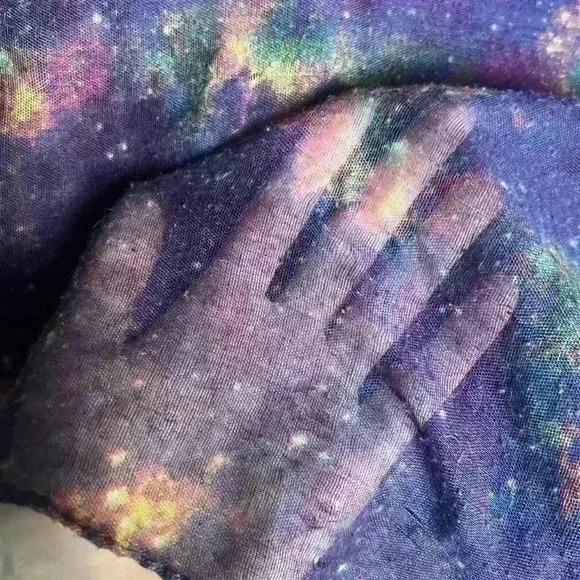 C’est Moi Galaxy Universe Space Pattern Spiritual Cosmic Boho Mutlicolour Scarf - Picture 9 of 10